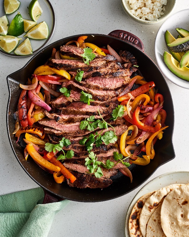 Spicy Dry Rub Steak Fajitas